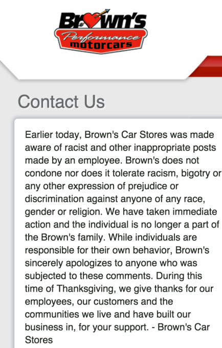 Brown's Firing