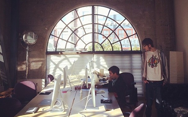 Roushdy (Left) and Hardy (right) toil on their app