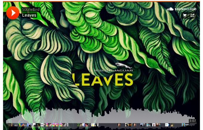 One of SoundCloud's first ads: a song "presented by Jaguar"
