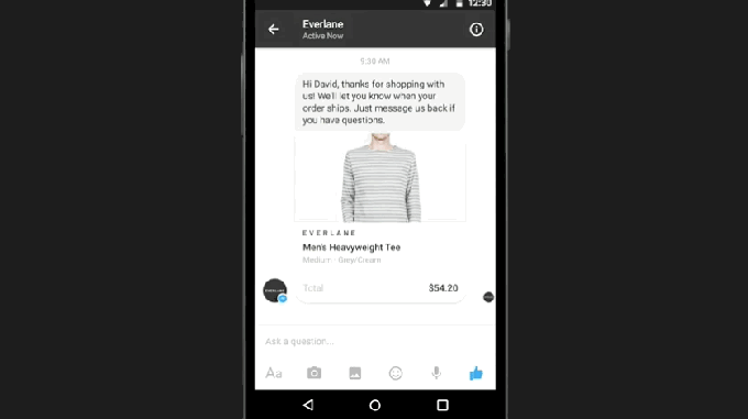 Facebook previewed customer service over Messenger at F8 last April