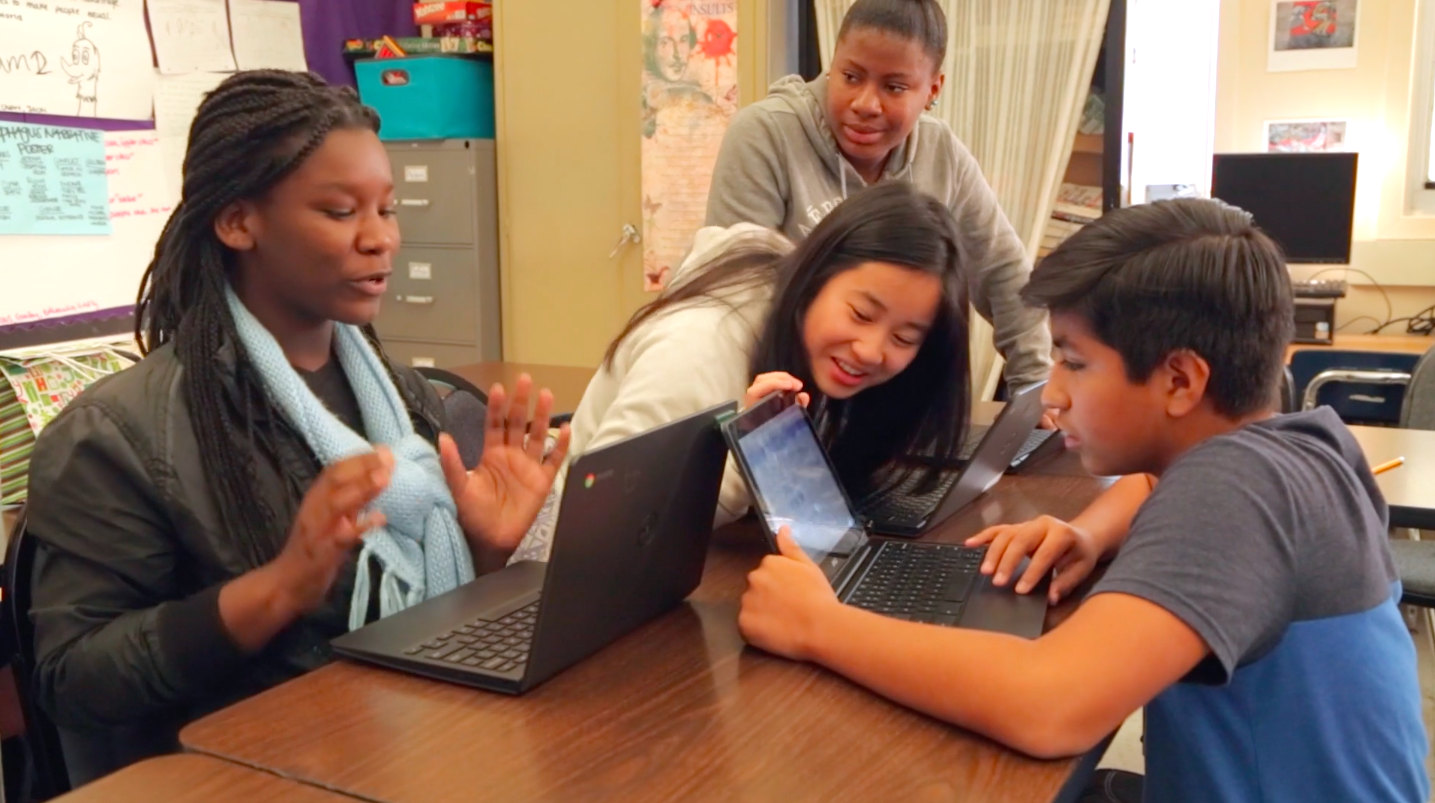 Students get into a game of Quizlet Live.