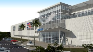 Artist rendition of Blue Origin orbital rocket facility / Image courtesy of Blue Origin