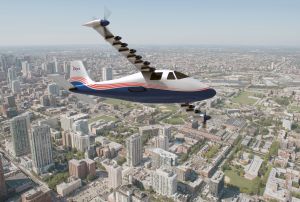 Illustration of NASA's X-57 Maxwell airplane / Image courtesy of NASA Langley/Advanced Concepts Lab, AMA, Inc.