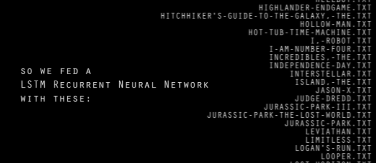 The team fed a ton of Sci-Fi movies into an AI... Then fed it some hallucinogenics and asked it to pen a screenplay.