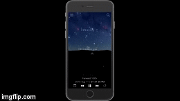 Fast forwarding at 1000x speed in the Sky Guide app