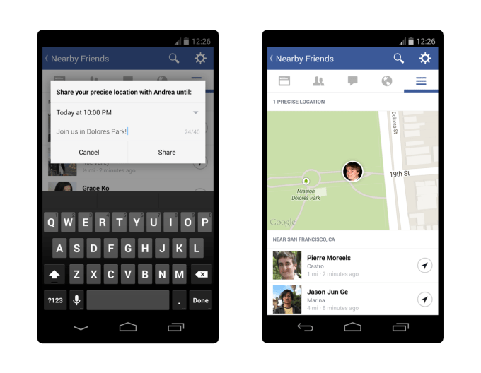 Facebook Nearby Friends' old map and precise location sharing feature have bene removed