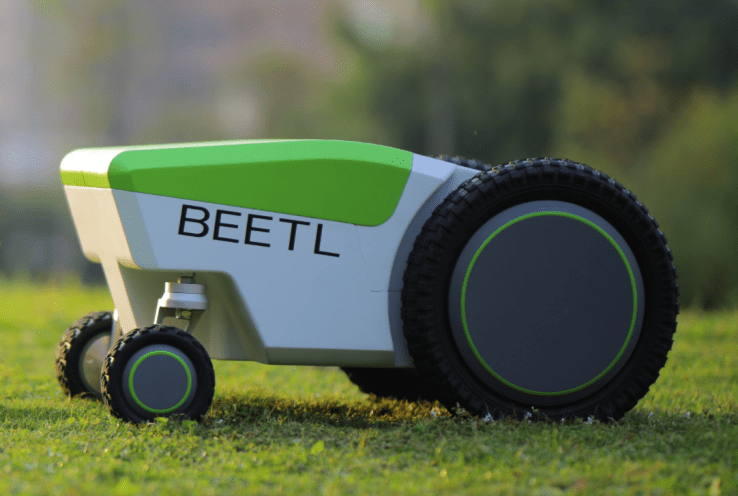 Beetl is an autonomous robot that picks up pet waste and other debris in your yard.