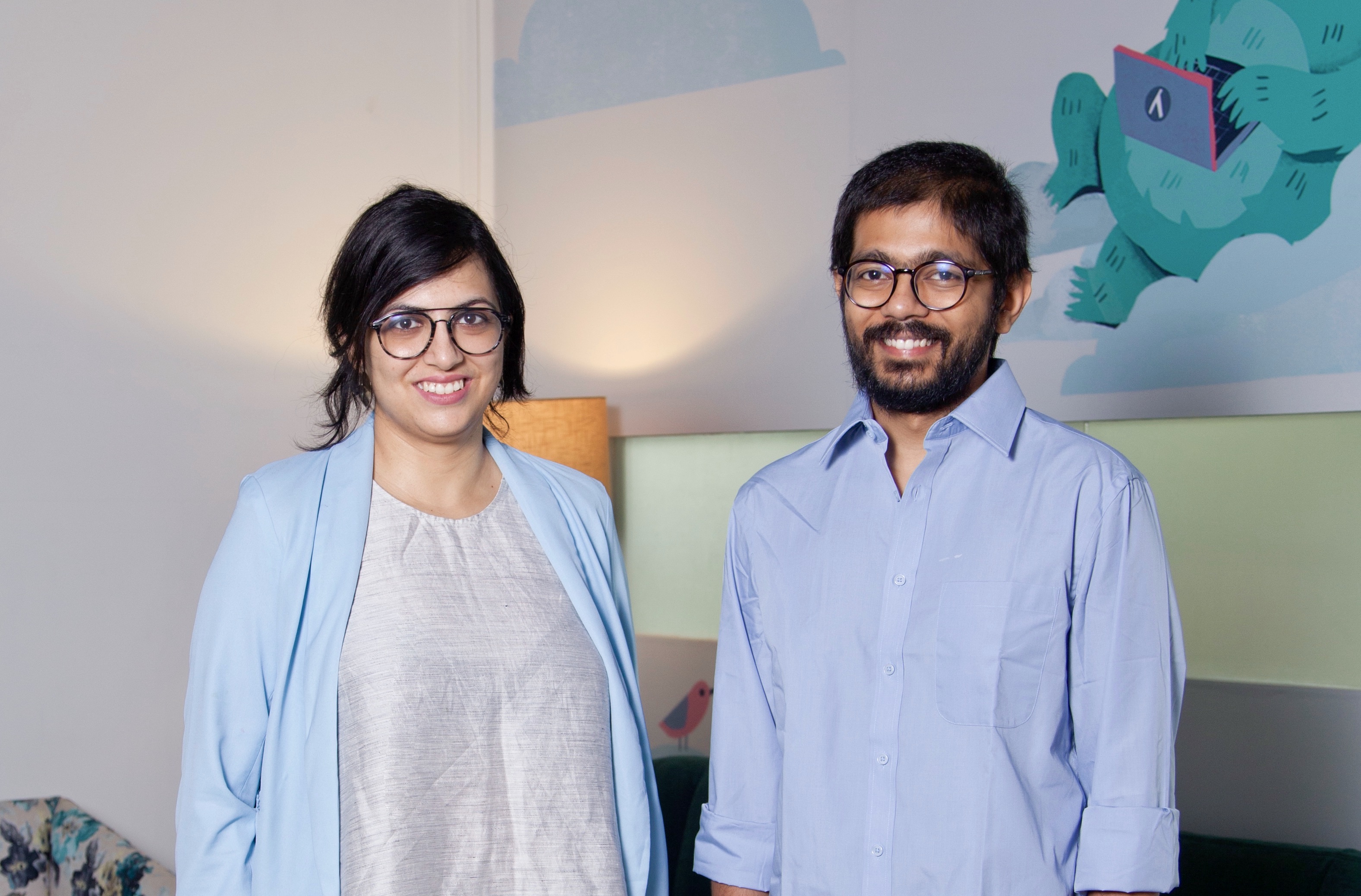 Rajoshi Ghosh, co-founder and COO (left) and Tanmai Gopal, co-founder and CEO (right).